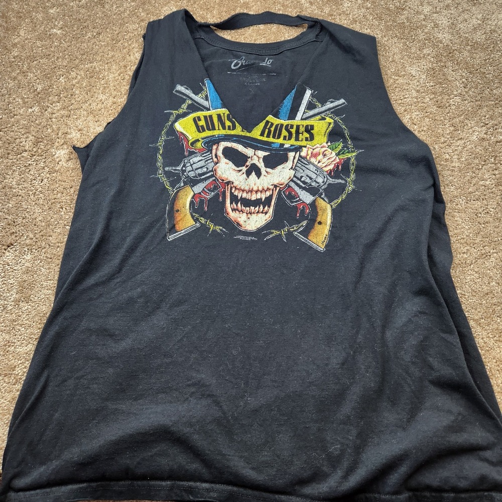 Bravado‎ Guns N Roses Graphic Muscle Tank Black Distressed Cut Off XL 2016